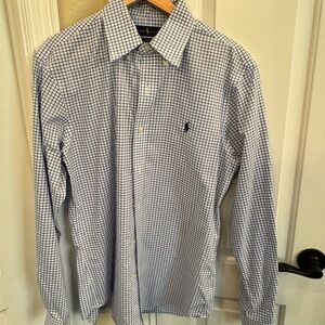 Men’s Ralph Lauren Polo size medium, in blue and white stripe
